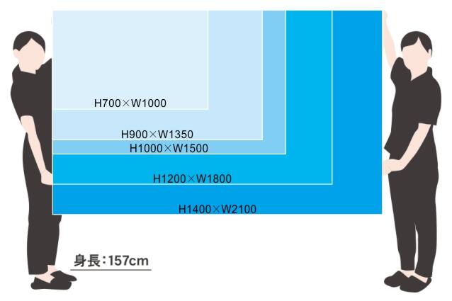 応援旗フラッグサイズ表